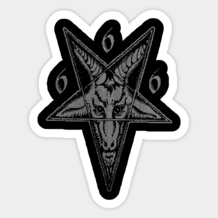 satanic goat skull Sticker